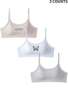Bộ 3 quần lót thoải mái in hình bướm cho bé gái tuổi teen - Nhiều màu - Xem 1