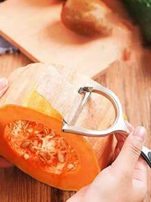 Pelador de verduras de acero inoxidable, cortador de patatas y zanahorias, pelador multifuncional de frutas y verduras, herramientas de cocina, accesorios - Negro - Ver 13