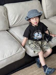 DAZY 2pcs/Set Kids Boys Fall Outfit - Black - View 3