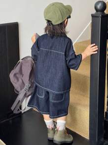 Dazy Kids Set da ragazzo composto da top a maniche corte e pantaloncini in jeans per il campeggio