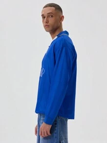 Musero Long Sleeve Football Jersey Sports Sweatshirt - Blue - View 2