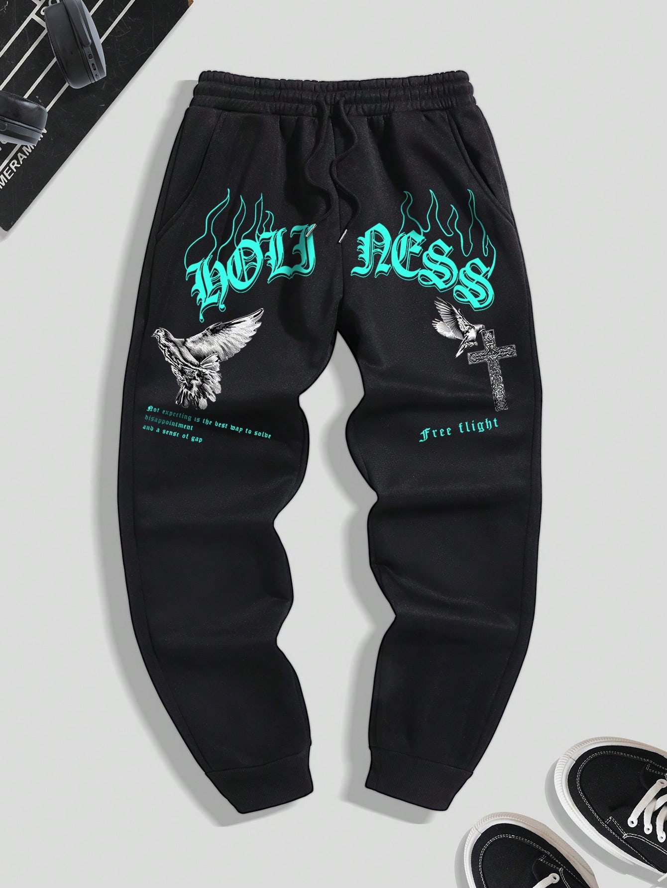 Manfinity Dauomo Plus Size Men's Simple Fashion Casual Sweatpants For Daily Wear