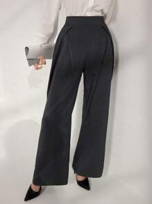 Modelyn Women's Solid Color Simple Fashion Casual Pants, Everyday Wear