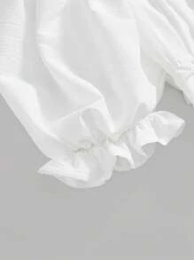 SHEIN MOD White Maxi Lace Ruffled Victorian Vintage Dress, Party Dress, Prom Dress, Vacation Outfits Woman,Summer Dress,Vacation Outfits Woman,Country Outfits,Boho Dress,Women's Holiday Dress - White - View 4