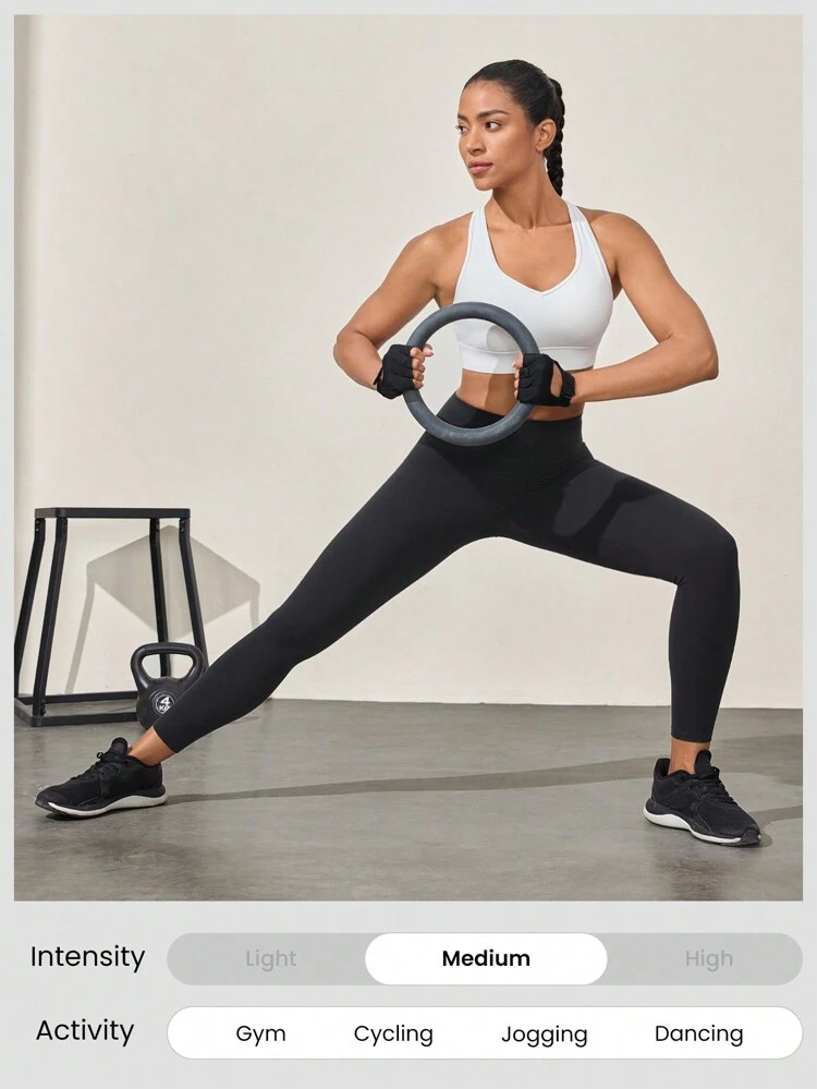 24" FeatherFit™-Sculpt Tummy Control Butt-Lifting Multi-Pocket Leggings Medium Impact Workout Jogging Gym Training  Spring Summer