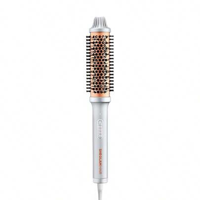 SHEGLAM HAIR It-Curl 熱吹刷，38mm 熱刷，捲髮刷，豐盈熱刷髮根豐盈鬆散捲髮，離子直髮刷，全新升級複合梳齒，負離子功能，2 級溫度，護髮不傷發，快速加熱熱刷適合髮廊、家庭和旅行 - 英規插頭 生日 禮物 假期 粉紅色的 氛圍 化妝品 海灘 學校 節慶 玫瑰 女孩 護髮 Y2K 母親節 旅行必備 假期 夏天 郵輪必備用品