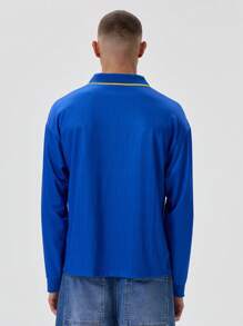 Musero Long Sleeve Football Jersey Sports Sweatshirt - Blue - View 5