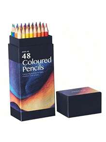 SHEIN 12/18/24/36/48/72pcs Oily Color Pencil Set, Not Easy To Break, Wood Material, Strong Color Rendering.Art Supplies Kit For Adult Kids Coloring Books Christmas Halloween Thanksgiving Gifts Back To School