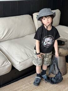 DAZY 2pcs/Set Kids Boys Fall Outfit - Black - View 5