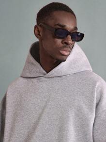 SUMWON Classic Oversized Pullover Hoodie Heavyweight Casual Athletic Streetwear Sweatshirt Fall Winter Essential Relaxed Fit Urban Fashion - Light Grey - View 5