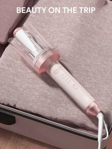 JMMO Rotating Curling Iron,Automatic Hair Curler,LED Indicator 4 Temp Settings Easy Styling For An All-Day Hold In 3 Minutes,Beauty & Personal Care Necessary Instruments - US Plug - White - View 8