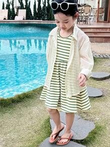 DAZY Set de 2 conjuntos de ropa de otoño para niñas jóvenes, ideal para vacaciones - Albaricoque - Ver 5