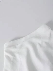 SHEIN Elegant Tween Girls Simple Sleeveless Cropped Tank Top With 3D Bow Detail And High Waist Slit Skirt 2 Pieces Outfit