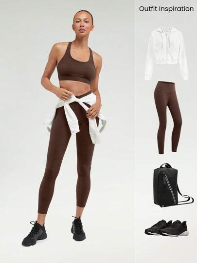 GLOWMODE FeatherFit™ Crossover Strap Sports BH Gym Fall view 6