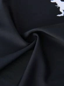 SHEIN 3 Piece Young Boys Boys Leisure Sports Vacation Academy Street Fashion Cute Dinosaur Pattern Swimsuit Swimming Pants Comes With Swimming Cap 3-Piece Set Suitable For Children Swimming Beach Vacation Playing Water Soaking Hot Springs Suitable For Spring, Summer, Autumn, Winter Seasons