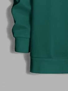 Manfinity VCAY 2pc Men's Casual Crew Neck Sweatshirts Soft  Comfortable Stylish - Dark Green - View 4