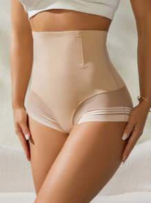 2pcs Women Solid Color Seamless High Waist Shapewear Set - Multicolor - View 6