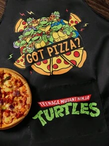 TEENAGE MUTANT NINJA TURTLES | SHEIN 1pc Cartoon Turtle & Pizza Print Apron, GIFTS