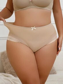 2 Stück/Set Große Größen Luxus Baumwoll Slips, Ganzjährig