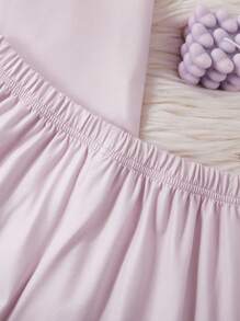 2pcs Set Tween Girls Elegant Ruffled Shrug & Shorts Pajama, Casual & Minimalistic Young Girls Clothing Sets Short Sleeve Young Girls Pajamas Two Pieces Pajamas Pajamas Sets Two Pieces Pajama Set