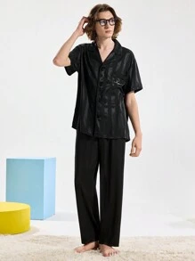 Happy Jammies Conjunto de pijama para hombre (manga corta y pantalón largo)