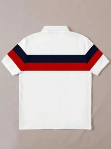 Manfinity Dauomo 男士条纹短袖休闲通勤 Polo 衫