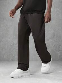 SUMWON Performance Baggy Pull-On Athletic Pants Men Travel Leisure Nylon Workout Casual Active Sport Training Breathable Gym Pants Comfortable Daily Wear