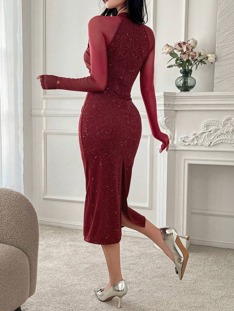 New Spring/Fall Special Fabric Formal Dress For Date Night And Party Wear Prom Dress Party Women Sundress Homecoming Dresses Long Sleeve Dress Luxury Red Women Dresses Sparkly Dress Maxi Dress