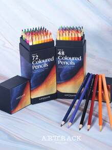 Set de lápices de colores a base de aceite para pintura, material de papelería y útiles escolares