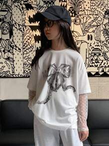 Dazy Kids 青少年女孩秋季T恤，返校服装 - 白色 - 查看 2