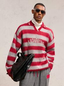 AKNOTIC Party 1pc Men's Turtleneck Fitted Casual Knitted Half-Zip Pullover Sweater, Suitable For Autumn/Winter - Multicolor - View 6