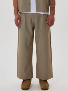 Musero Extreme Oversized Cropped Pant - Khaki - View 2