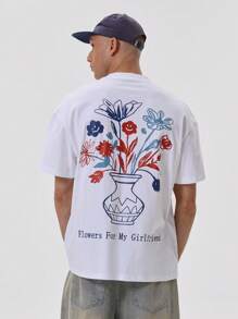 Musero Oversized Printed Flower T-Shirt