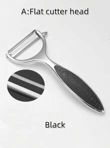 Pelador de verduras de acero inoxidable, cortador de patatas y zanahorias, pelador multifuncional de frutas y verduras, herramientas de cocina, accesorios - Negro - Ver 4