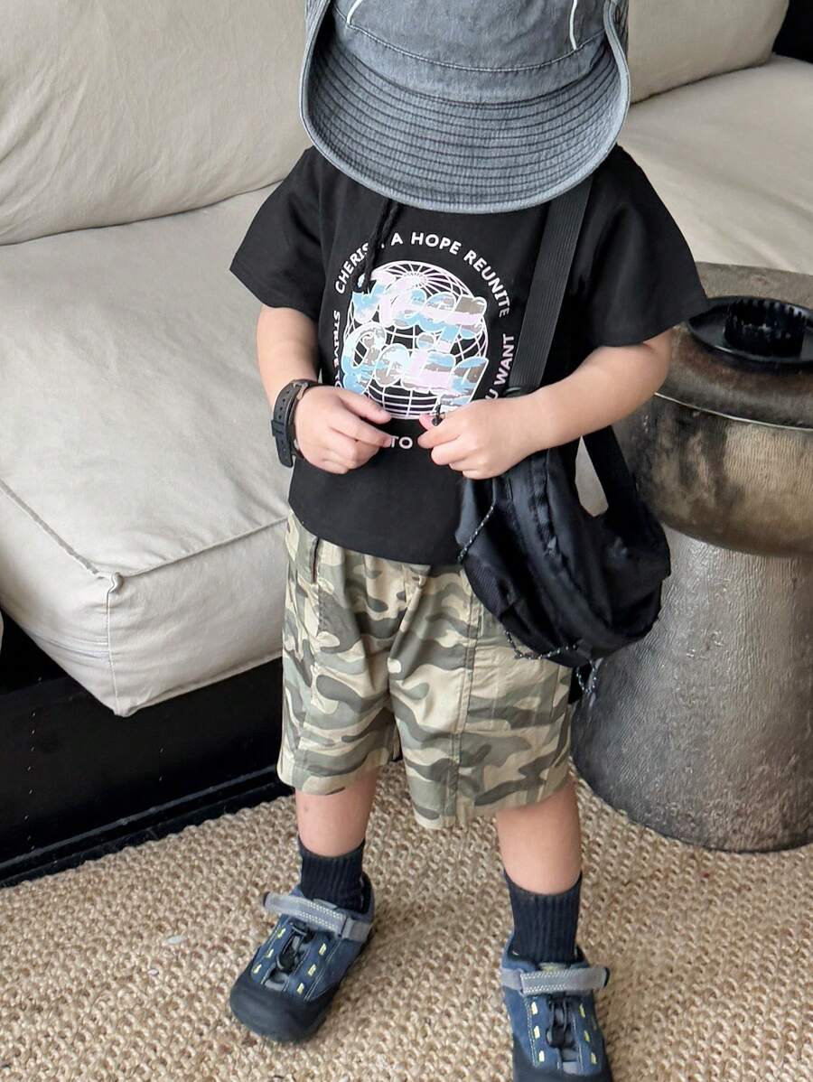 DAZY 2pcs/Set Kids Boys Fall Outfit - Black - View 1