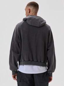 Musero Felpa con cappuccio oversize lavata con slogan