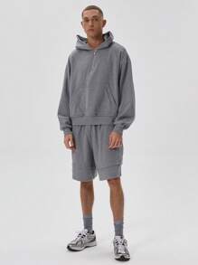 Musero Pantalones cortos jogger de doble capa