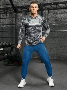 Gym Rark Men's Blue Long Fabric Sports Pants With Zipper Pockets For Workout Sweat Pants - Blue - View 3