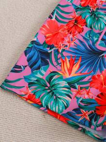 SHEIN Swim Women Random Printed Swimwear Bottom Bottoms, For Beach Summer Vacation - Multicolor - View 4