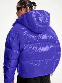 Manfinity VCAY Men's Casual Simple Fashion Winter Jacket For Daily Wear - Blue - View 5