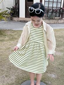DAZY Set de 2 conjuntos de ropa de otoño para niñas jóvenes, ideal para vacaciones - Albaricoque - Ver 2