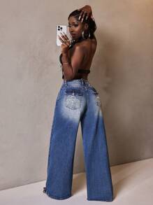 Slaydiva 女式简约休闲日常牛仔裤