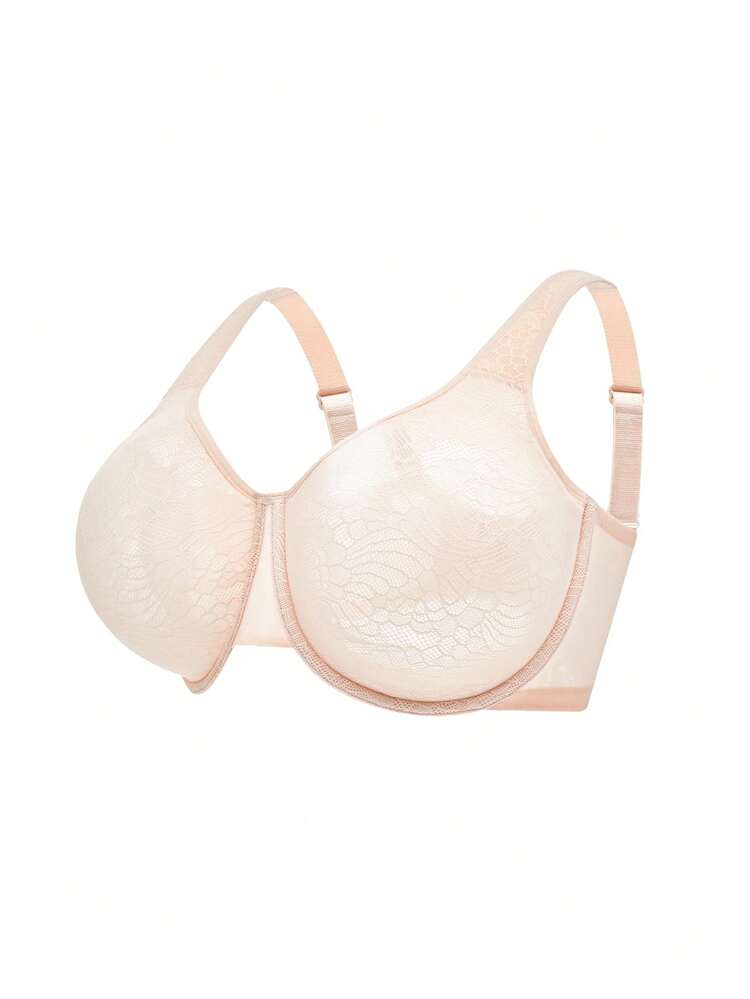 Plus Full Coverage Unlined Lace Bra
