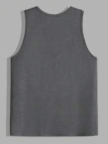Manfinity VCAY 3pcs Pack Men's Solid Color Crew Neck Sleeveless Casual Knitted Tank Top - Light Grey - View 9