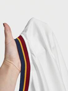 Manfinity VCAY 男士数码印花宽松针织长袖 T 恤 - 玫紅色 - 查看 5