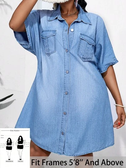 SHEIN Tall CURVE Women Plus Size Blue Denim Shirt Dress Summer,Vacation Outfits Woman,Easter,Spring,Western,Office Outfits For Women,Rave Outfits,Baby Shower Dress,Cottagecore,Country Outfits Women,Old Money Style Women,Going Out Outfits, ,Festival Outfits,Rodeo Outfit,Airport Outfit For Women,Kpop,Tropical Vacation Woman Clothes,Nashville Outfits,European Summer,Concert,Cowgirl Outfit,Graduation Outfit Beach Outfits For Woman,Vacation Outfits Women,Beach,Boho Women Clothing,Cruise Attire Women,Old Money Style Women,Ibiza Outfits,Boho Chic,Dresses For Women Elegant Birthday Dresses For Women Graduation Dress Beach Dress Sundress Vacation Dress Boho Dress Women Western Dresses For Women Tea Party Dress Tropical Dress Bohemian Dress