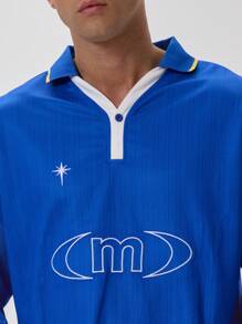 Musero Long Sleeve Football Jersey Sports Sweatshirt - Blue - View 3