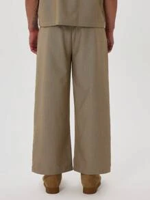 Musero Extreme Oversized Cropped Pant - Khaki - View 3
