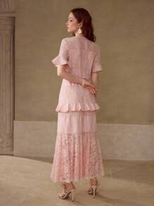 MOTF PREMIUM VÁY REN XỒN TƯƠNG PHẢN - Hồng - Xem 5