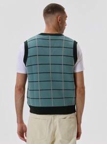 Musero 格纹毛衣针织背心 - 彩色 - 查看 5